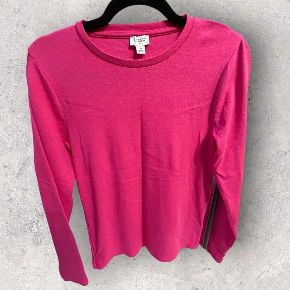 J. Crew Bright Pink Long Sleeve Tee